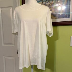 Karen Scott Scoop Neck Classic White T-Shirt